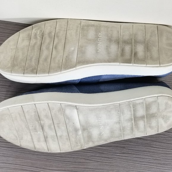 Vince Blair-12 Embossed Suede Slip-on Sneakers, Indigo, Womens Size 9 M / 39 - Picture 8 of 9